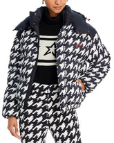Houndstooth Moment Puffer Jacket