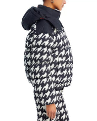 Houndstooth Moment Puffer Jacket