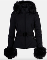 Giselle Plush-Trimmed Stretch Shell Down Ski Jacket