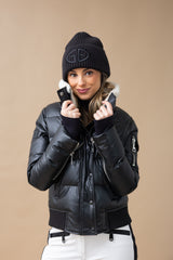 Allegra Vegan Leather Bomber jacket