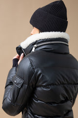 Allegra Vegan Leather Bomber jacket