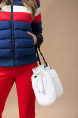 Hill Faux Fur Ski Mitten Blanco