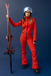 Angela Italian Ski Suit Red