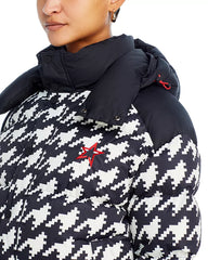 Houndstooth Moment Puffer Jacket