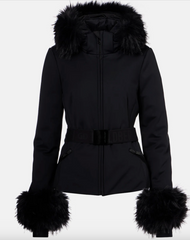 Giselle Plush-Trimmed Stretch Shell Down Ski Jacket