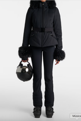 Giselle Plush-Trimmed Stretch Shell Down Ski Jacket