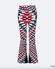 Twisted Houndstooth High-Waist Aurora Flare Ski Pant