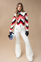 Chevron Merino Wool Turtleneck sweater