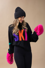 Hill Faux Fur Ski Mitten Rosa