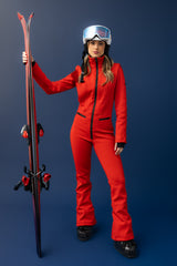 Angela Italian Ski Suit Red